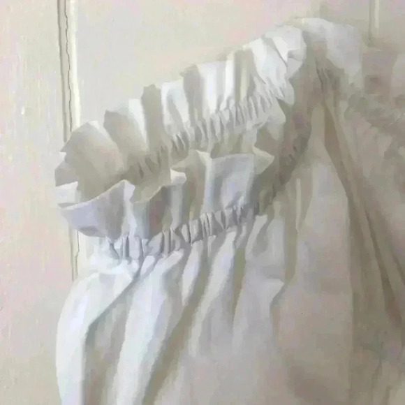 Apricot Lane White Over the Shoulder Crop Top S - Picture 5 of 8